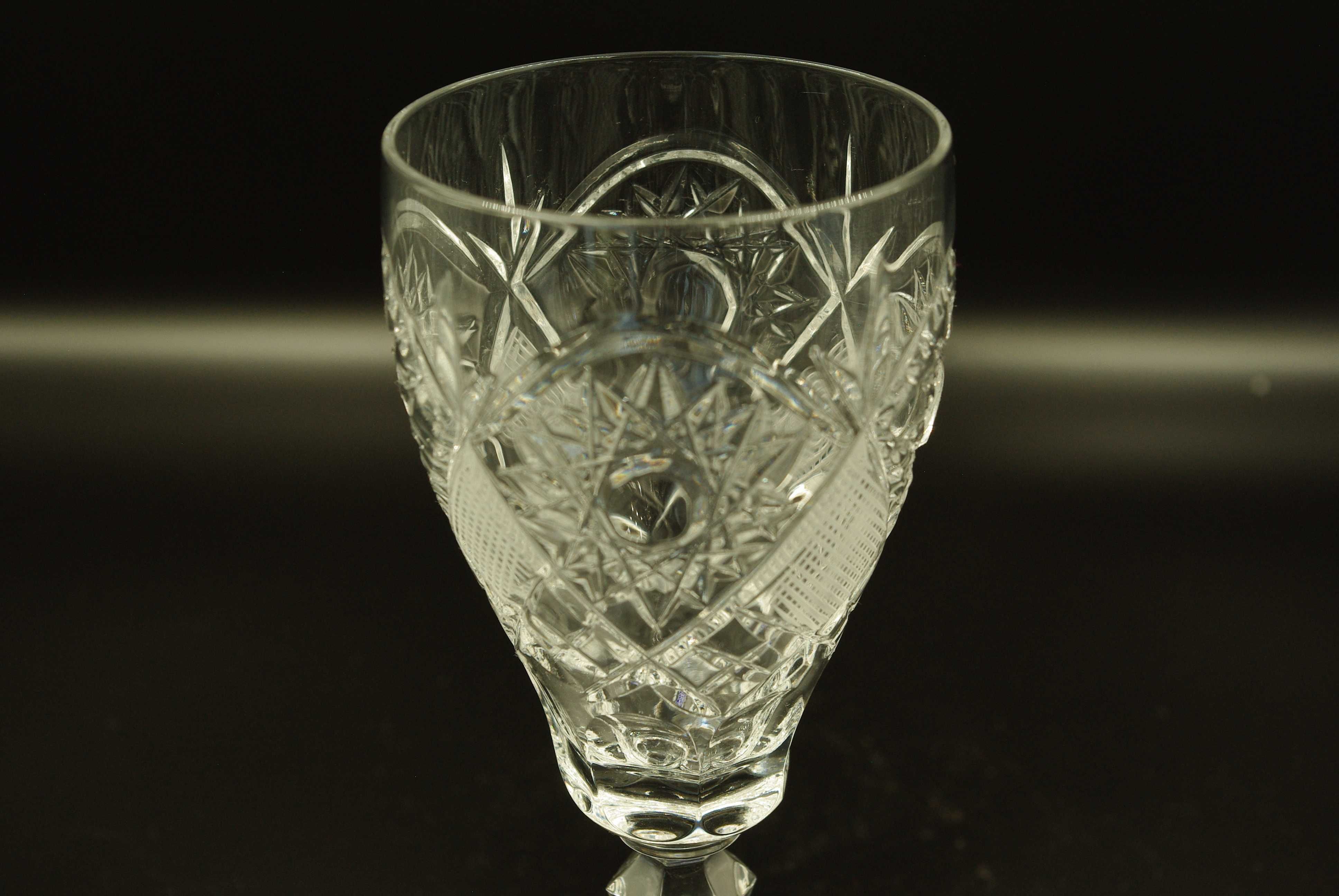 Set 6 pahare din cristal fabricate in BELARUS, pentru vin, lichior