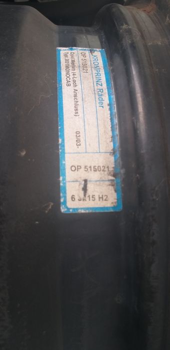 Vând set jantă opel