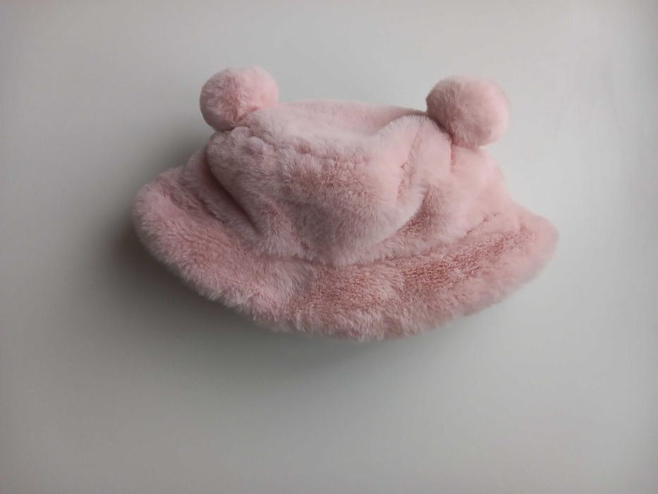 Детска зимна шапка за момиченце - мече размер 98-110см - 3-4г.