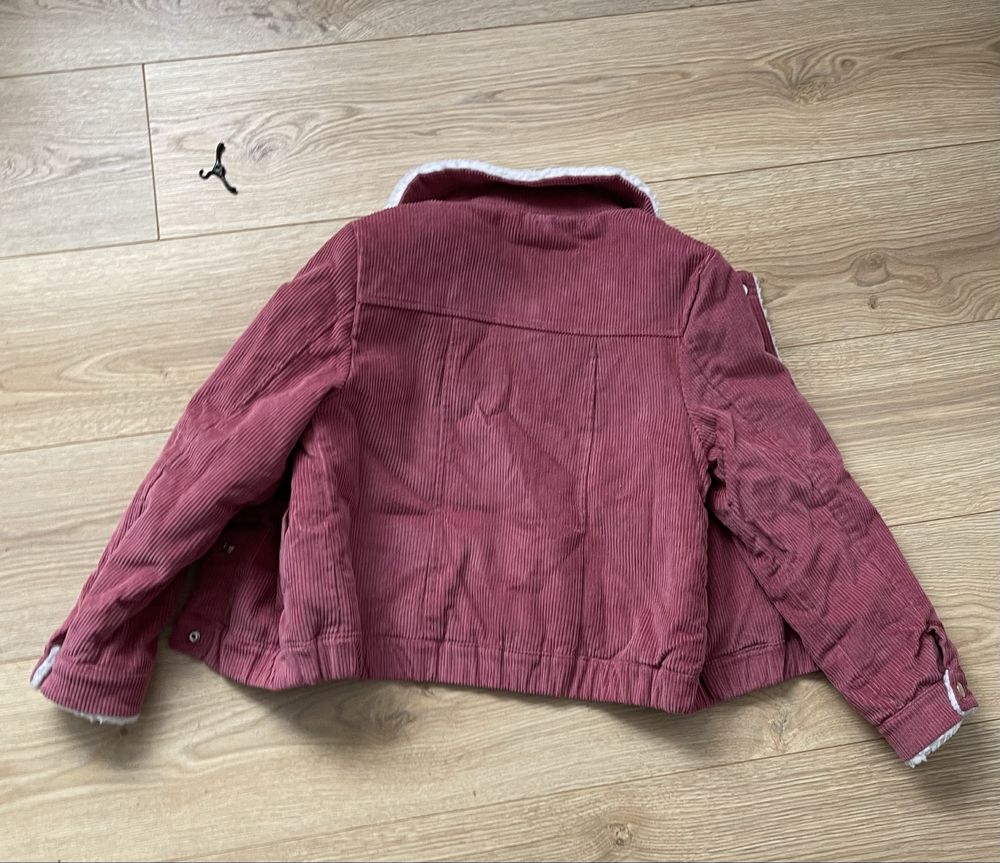 Geaca fete iarna denim cu blana 134