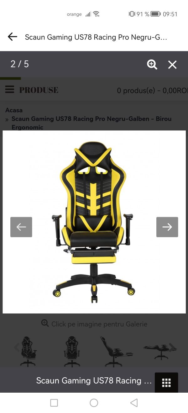 Scaun Gaming Racing Pro