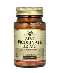 Solgar zinc picolinate 22 mg. Цинк пиколинат 22 мг 100 капсул