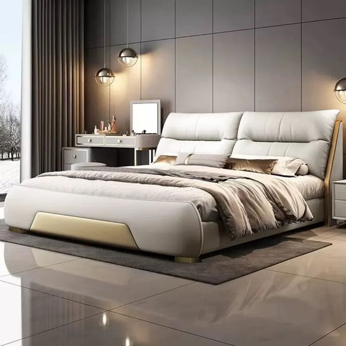 Двуспальная кровать с двумя тумбочками производитель Китай