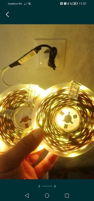 Banda lumini led RGB 2 role x 15m (30m), cu schimbare de culoare, nou