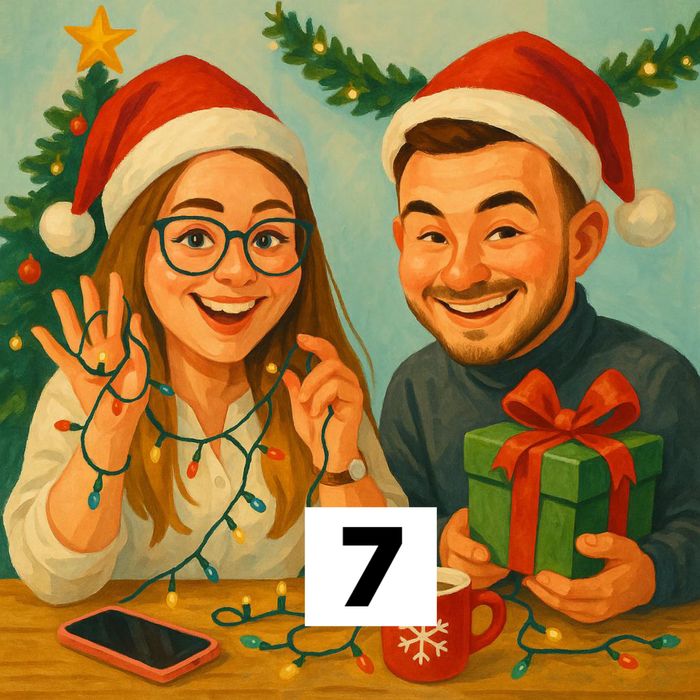 Portret digital personalizat- cadou de Craciun livrat online