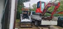 Inchirez mini excavator decopertari defrisari umpluturi bobcat drenuri