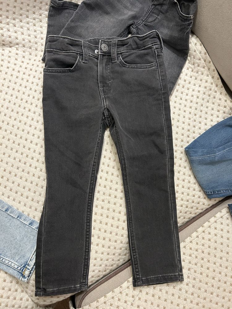 Дънки за момче слим фит H&M, Name it 98 размер сини, сиви