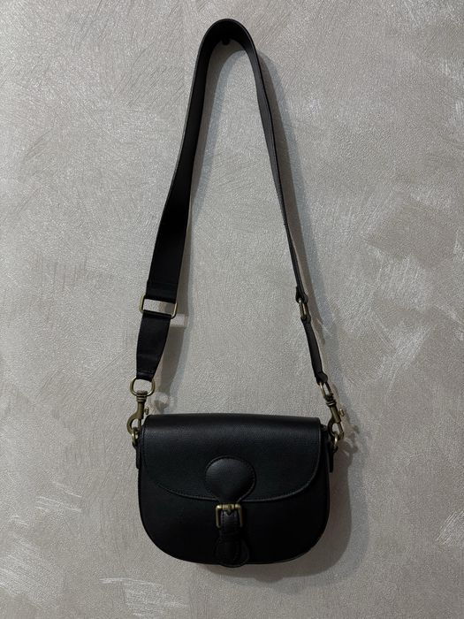 Сумка черная кожаная