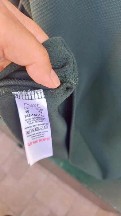 Зелена официална блуза Некст, размер 38/10 английска номерация