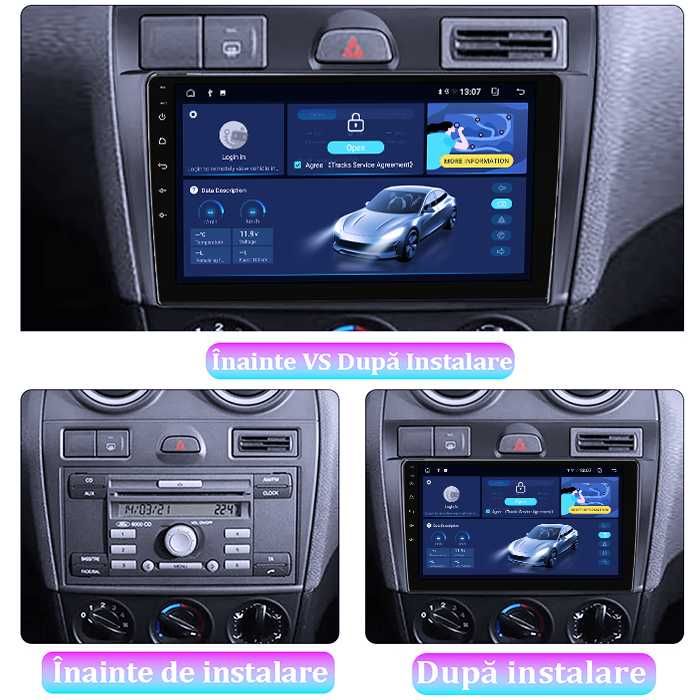 Navigatie Ford Fiesta Mk5 2002-2008,Android14 ,9INCH, 4GB RAM/64GB ROM
