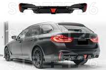 Difuzor Bara Spate cu LED Rosu BMW Seria 5 G30 G31 (17-23) M5 Design