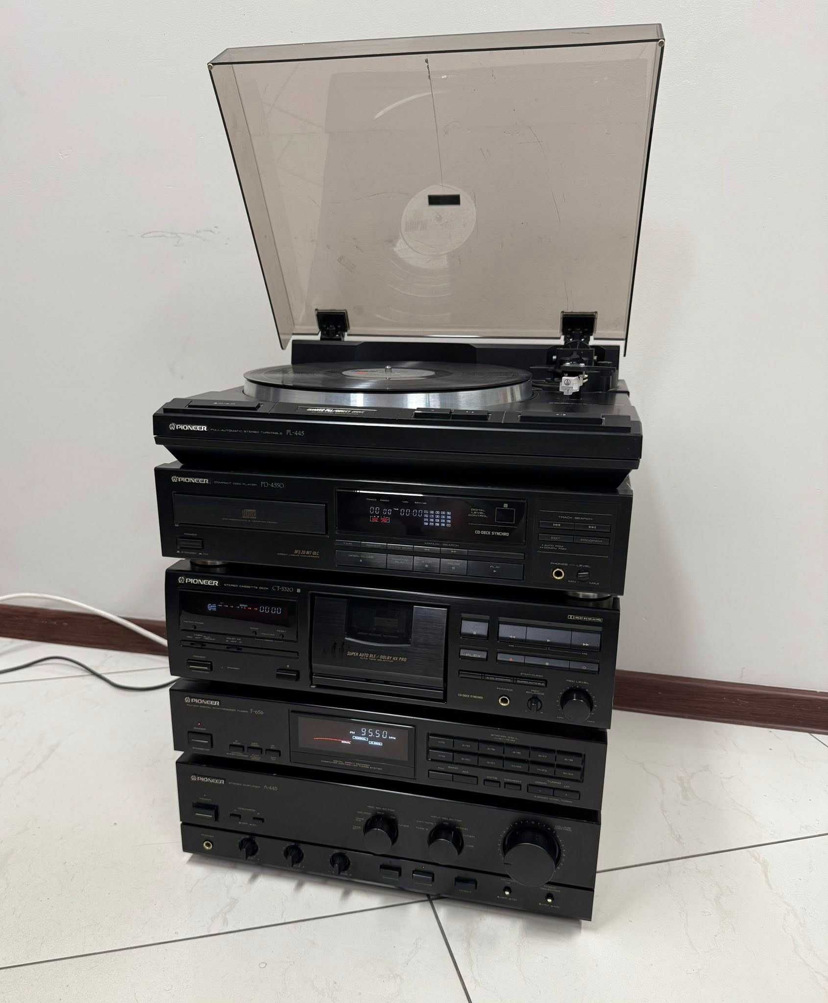 Ретро аудио система сет PIONEER - усилвател, дек, cd, тунер и грамофон