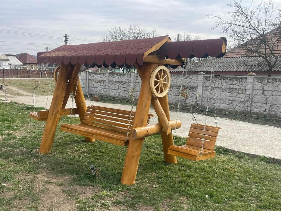 Set masa cu bănci  scaune  diferite modele  foișor terasa  lemn