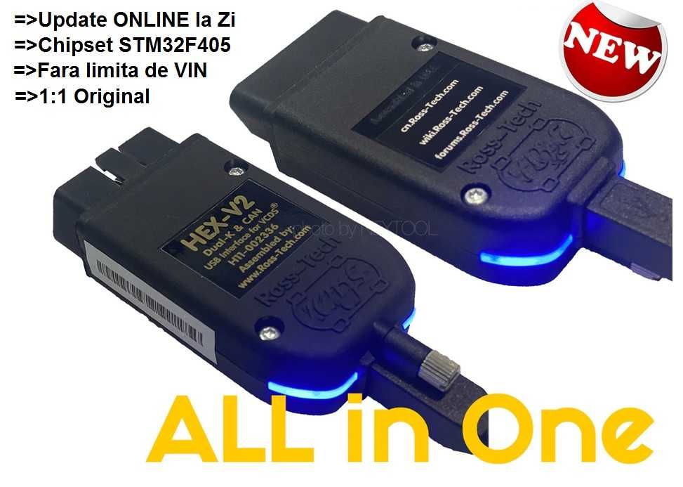 Interfata gama Vag HexV2 Online, ARM STM32F405 Update Masini Noi Vw