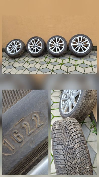 Jante cu cauciucuri iarna 15 16 17 vw audi skoda seat