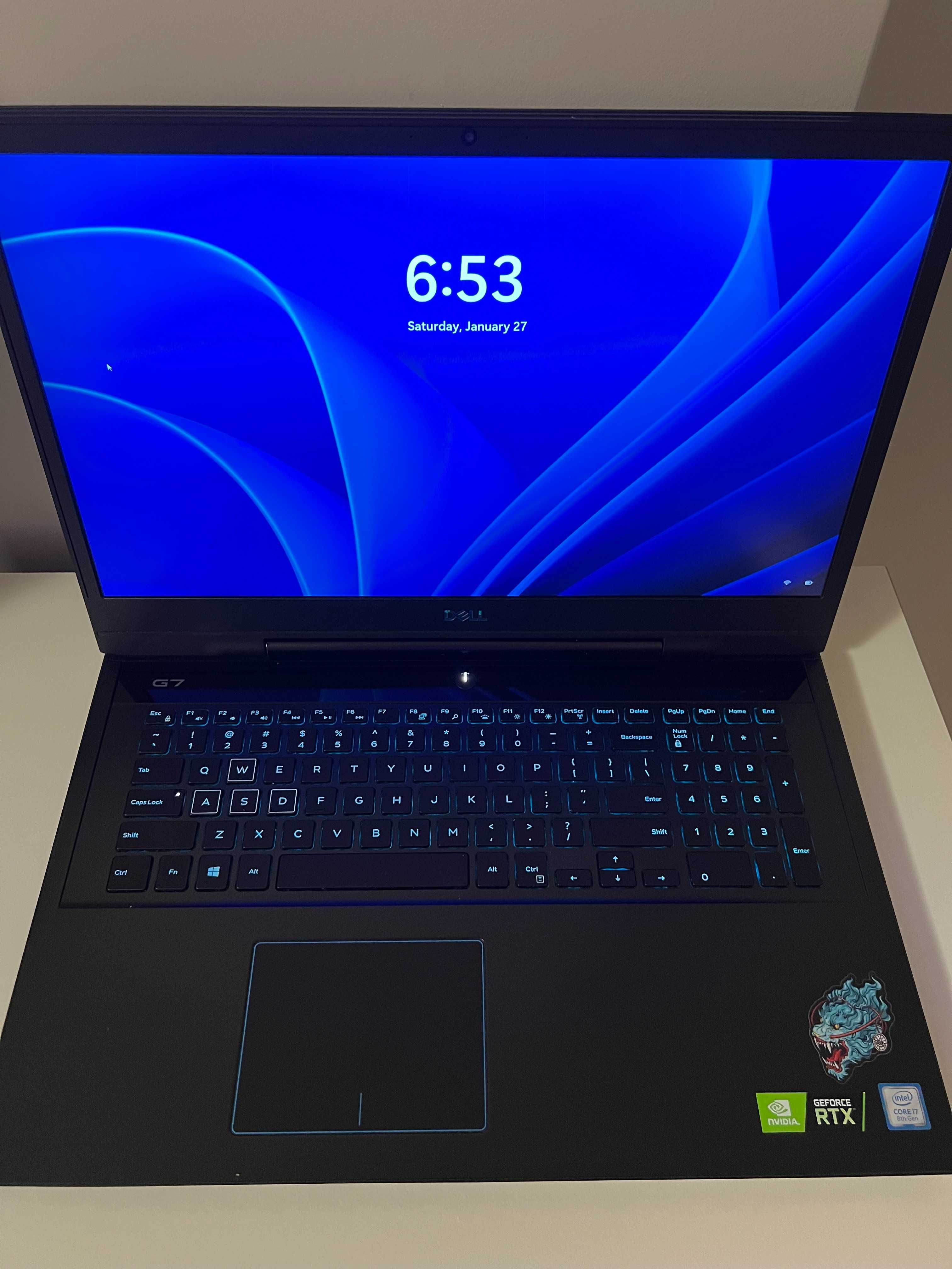 Гейминг лаптоп Dell G7 7790 - 17.3, RTX 2060, 16GB RAM, i7-8750 6 Core