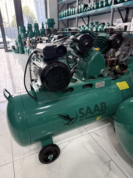 SAAB 2070 model 150L воздушный поршневой компрессор ГАРАНТИЙНЫЙ 2.2 kv