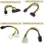 Преходник за захранване на видеокарти 6/8 пина - Molex/SATA + Гаранция