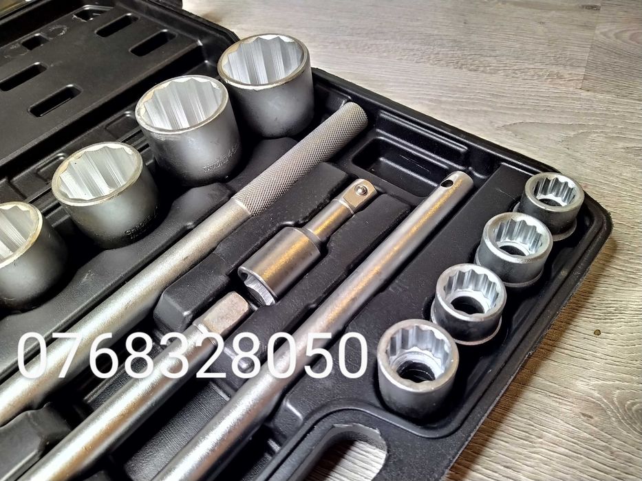 Set 21 chei tubulare Profesionale Boxer 12 puncte 3/4" 19-50mm