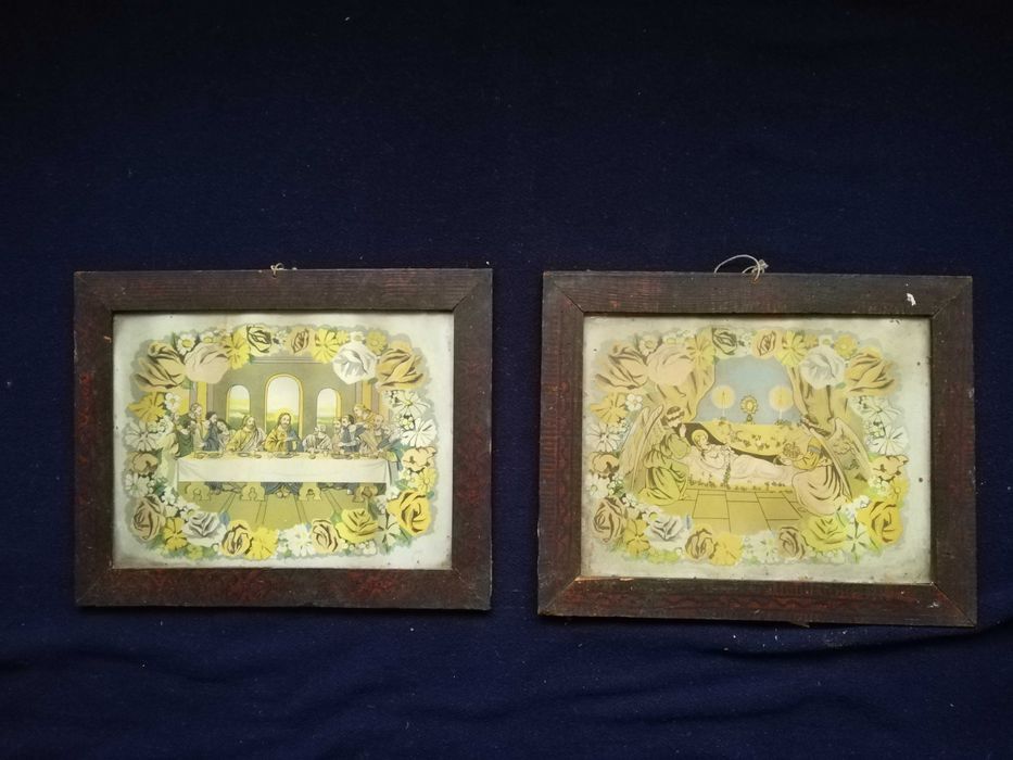 Tablouri, icoane, grafica creion/tus, oglinzi vechi tramp art