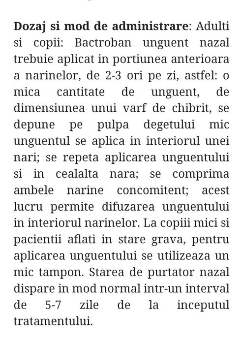 Vând unguent nazal Bactroban