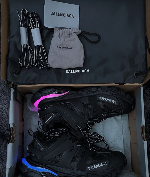 balenciaga track led negru