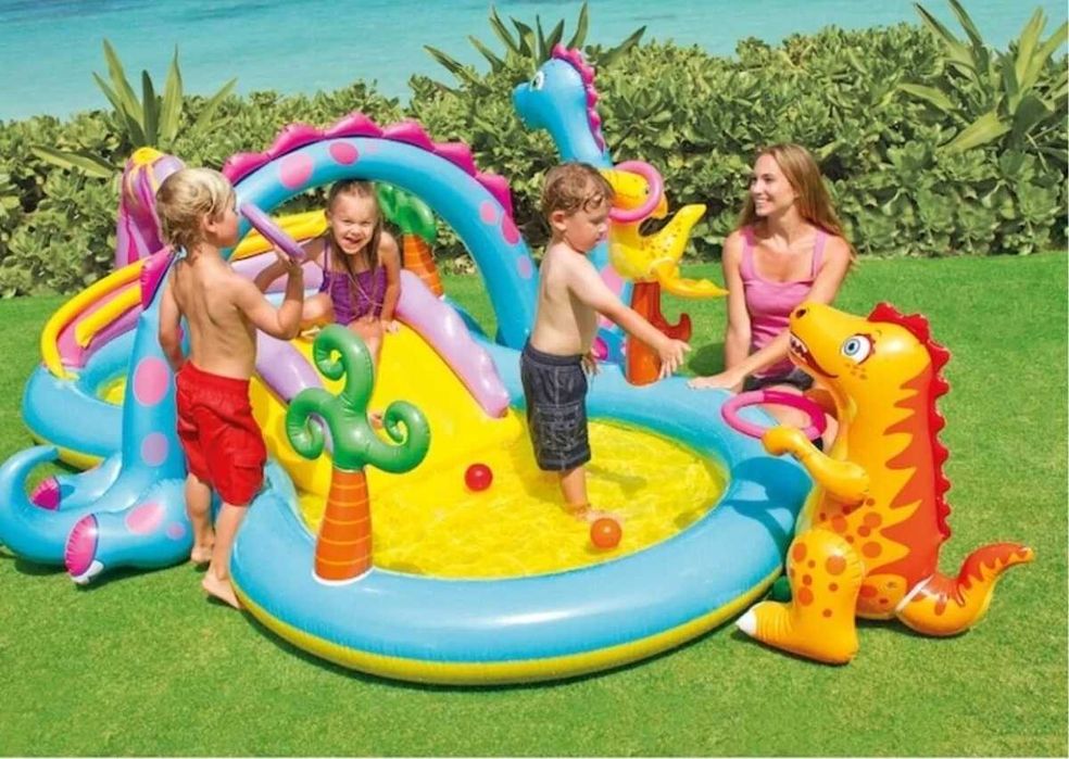 Piscina gonflabila  Intex cu tobogan dinozar