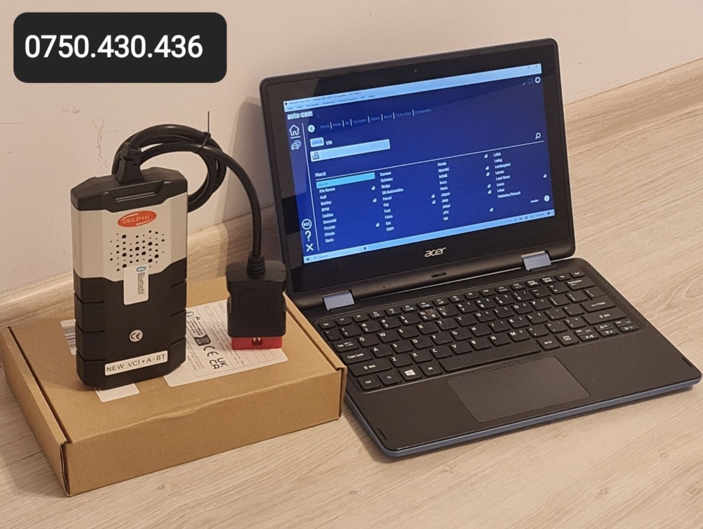 Diagnoza auto Laptop/Tableta Acer cu touchscreen + Delphi DS150E 2025