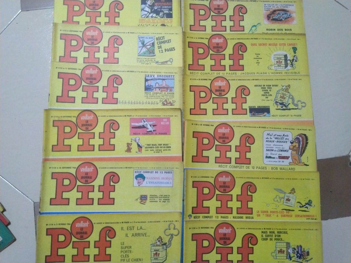 Vaillant le journal de Pif. Много броеве списания Пифове, 65, 66 и 67