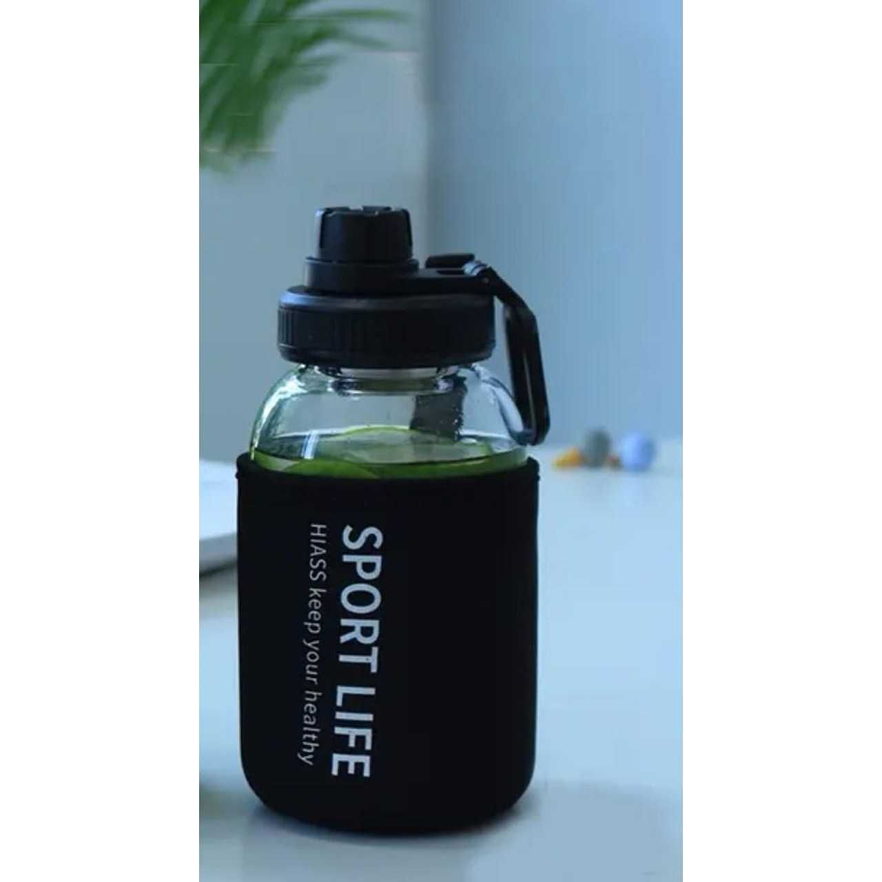 Стъклена спортна бутилка за вода