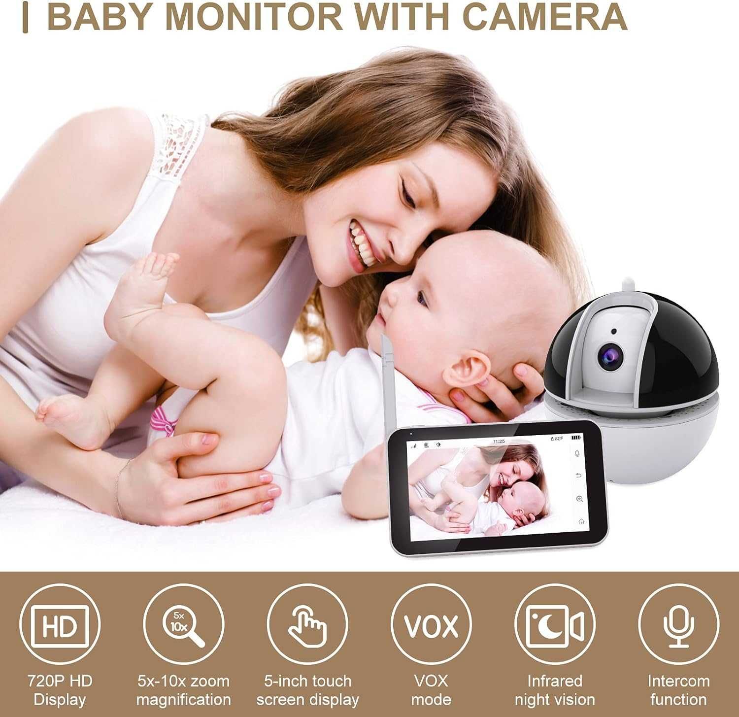 Baby Monitor si Camera Audio-Video Wireless Pentru Bebe,BabyTouch