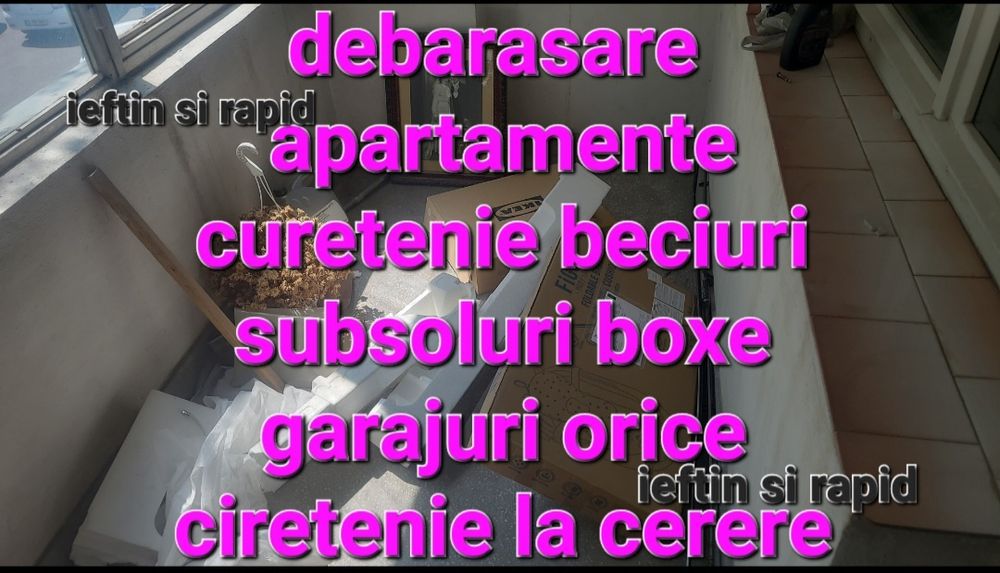 Transport moloz  Debarasare apartamente