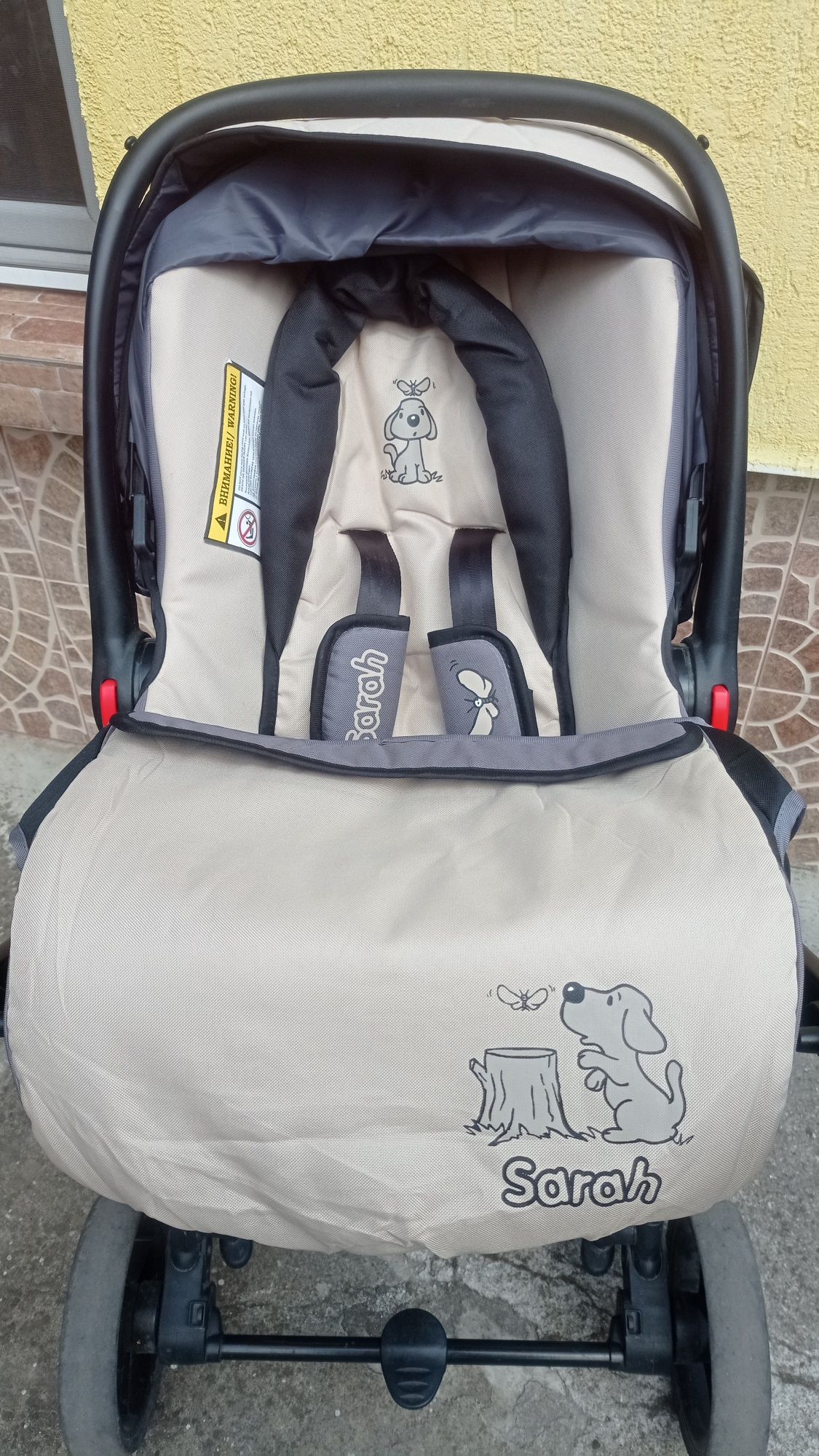 Бебешка количка Cangaroo Sarah, бежова + подаръци