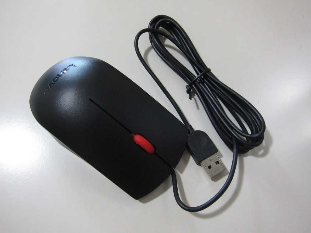 Нова оптична мишка Lenovo Essential USB Mouse, Леново, лаптоп,компютър