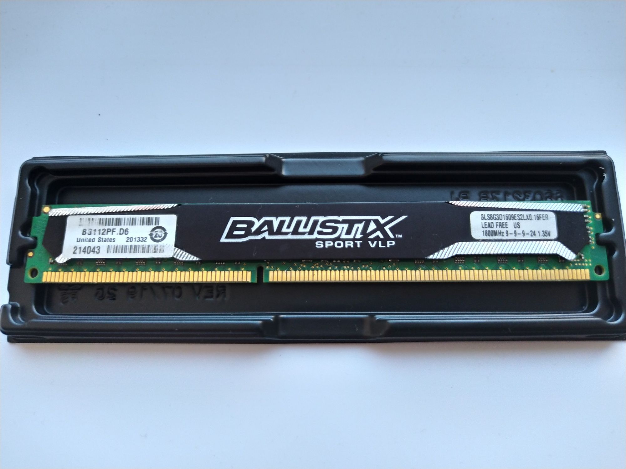 Оперативная память Crucial Ballistix 8GB ddr3 1600mhz