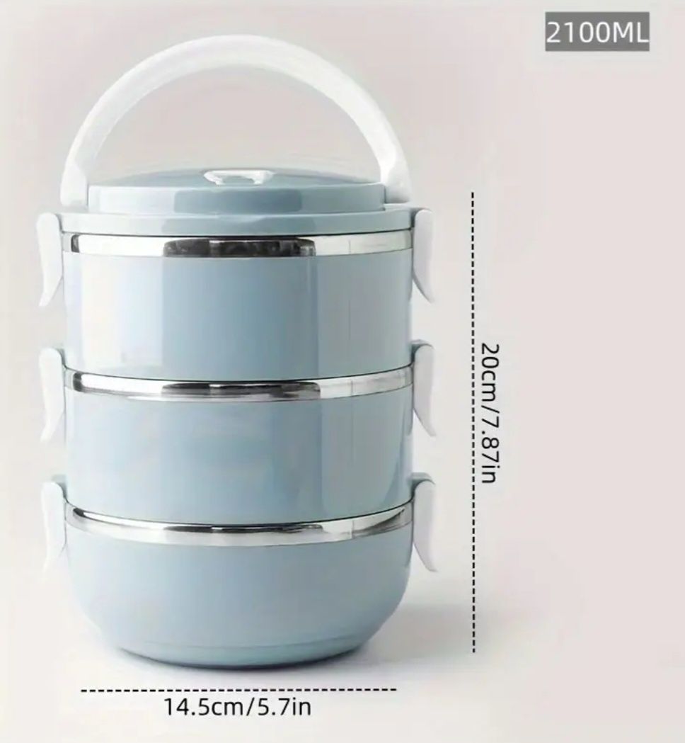 Ланч-бокс 4 предмета (3 уровня + крышка).