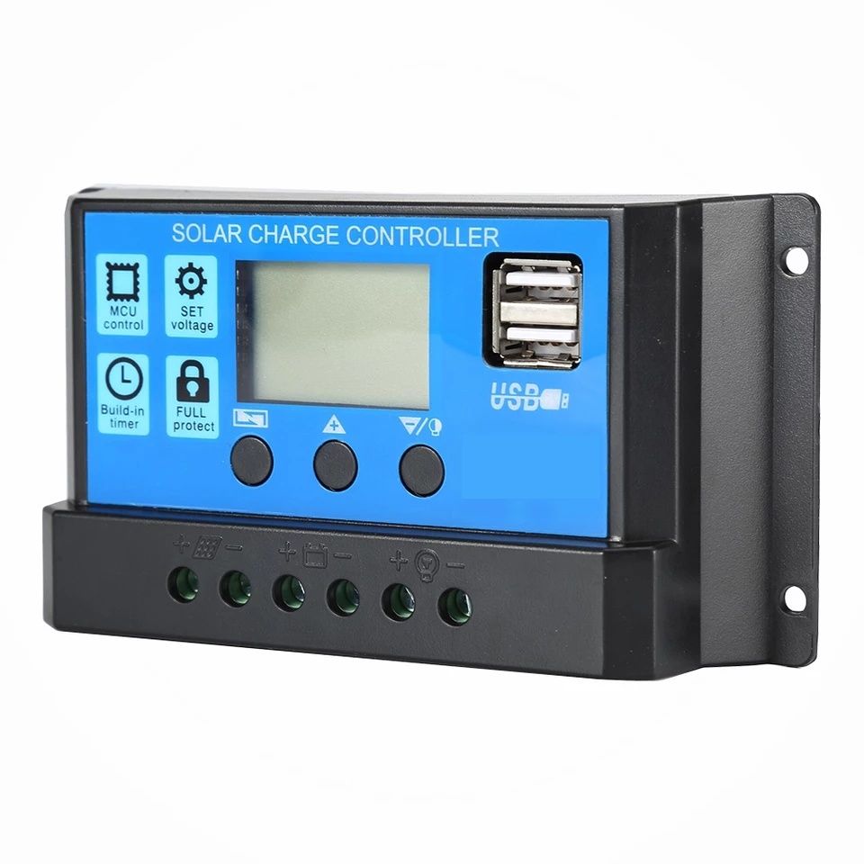 Controler Solar PWM Regulator 12V 24V 10A, 2 X USB SI LCD