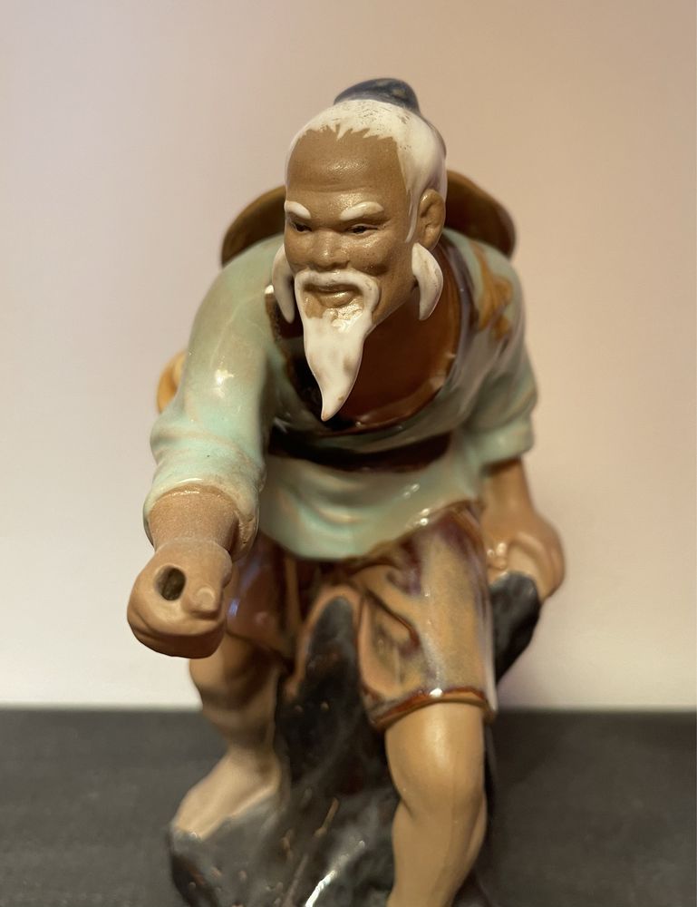 Statueta pescar chinez de colectie 18 cm