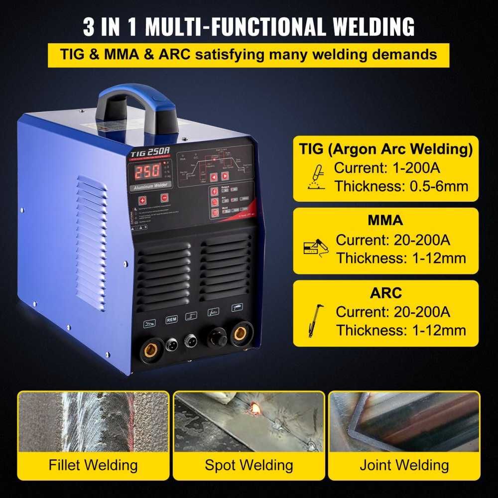 Сварочный аппарат Vevor Tig Welder AC/dc Aluminium Welder 220v 3 In 1