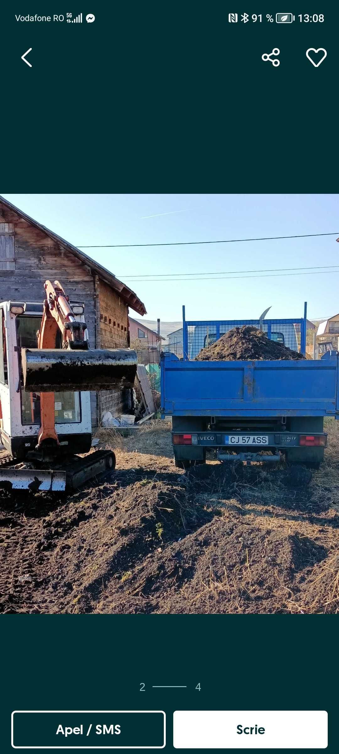 Închiriez miniexcavator excavator mini excavator buldoexcavator