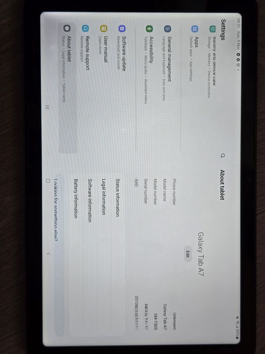Tableta Samsung Galaxy Tab A7 10.4"