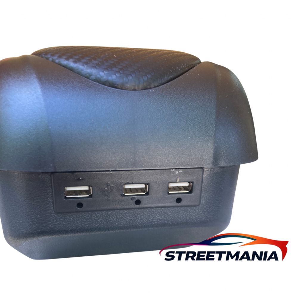 Универсален автомобилен подлакътник с 6 USB порта, поставка за чаша