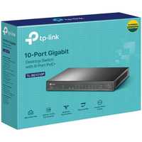 Switch TL-SG1210P 8 porturi PoE+ Gigabit, 1 port LAN, 1 port SFP, 63W