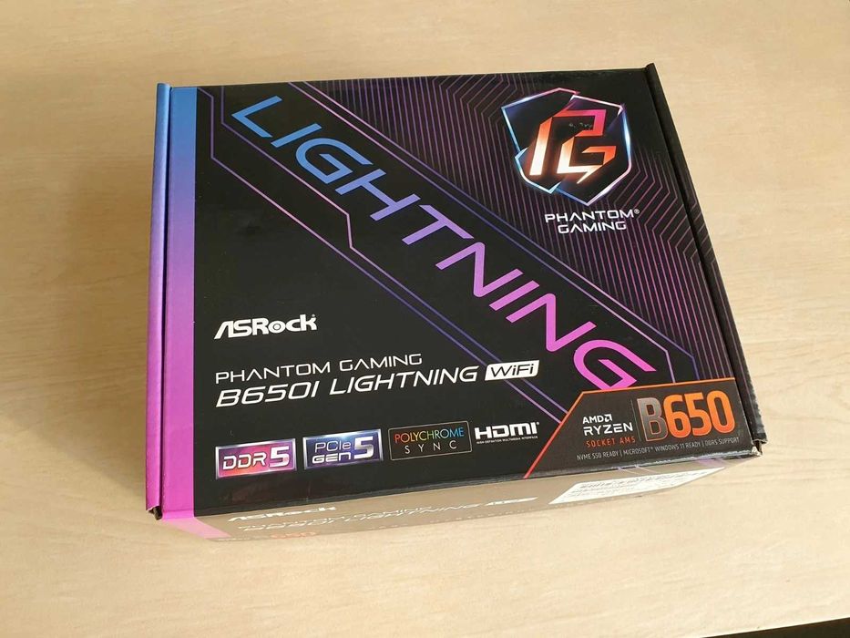 Дънна платка ASRock B650I LIGHTNING WIFI Mini ITX, сокет AM5, като нов
