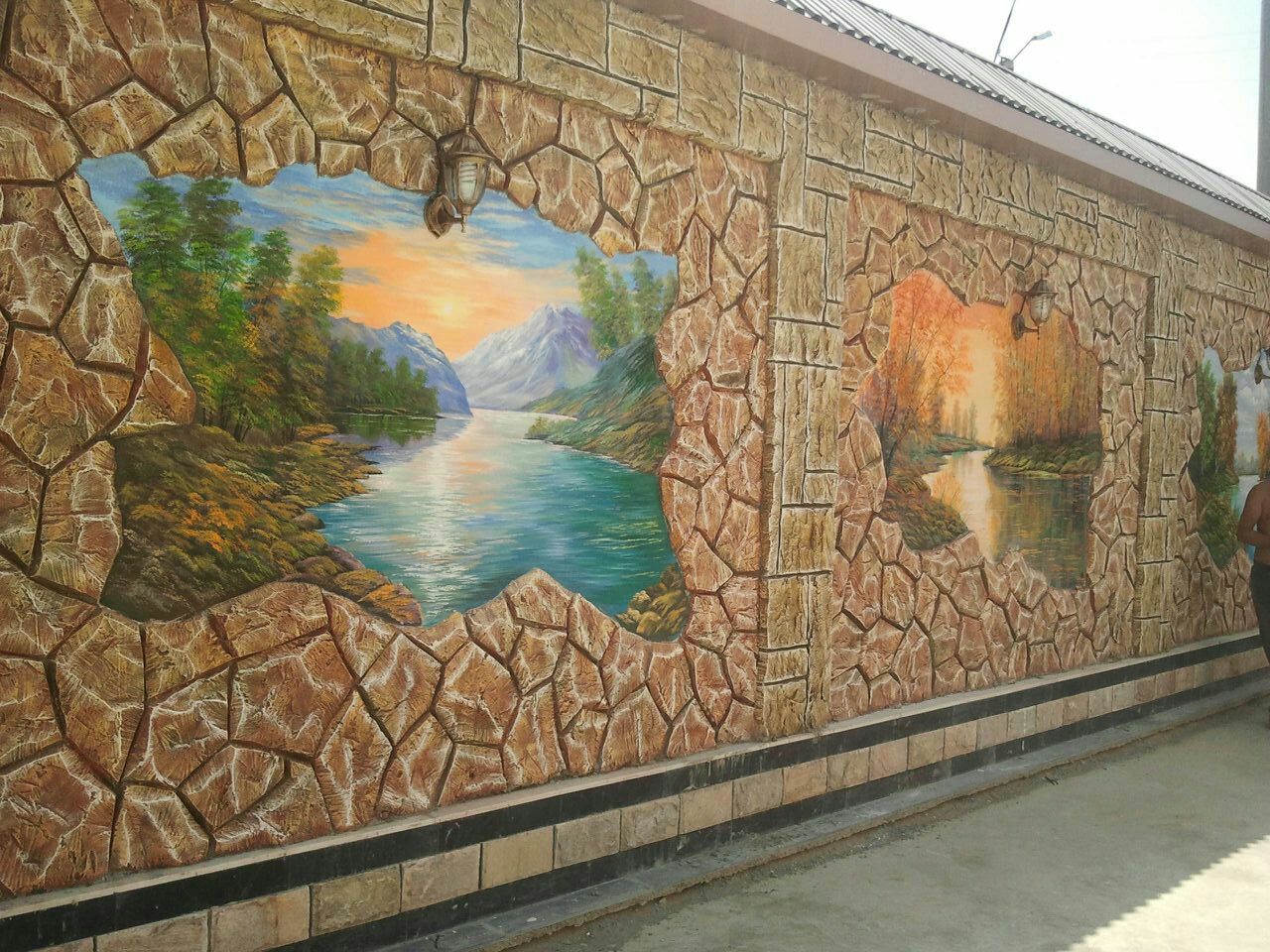 Ганч,водопад.арт бетон,фактура,декоративная штукатурка,,барельеф,