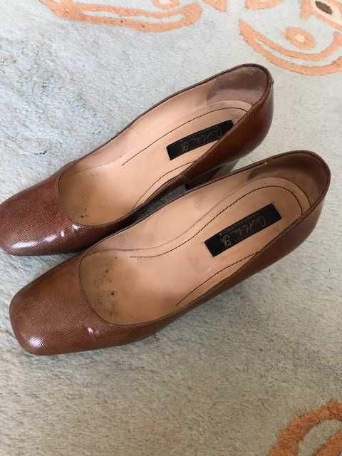 Естествен лак, тъмно бежови елегантни 37№