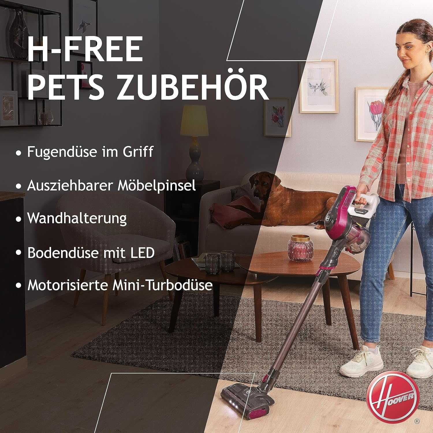 Вертикална прахосмукачка Hoover HF1 (HF110P) до 30 минути работа