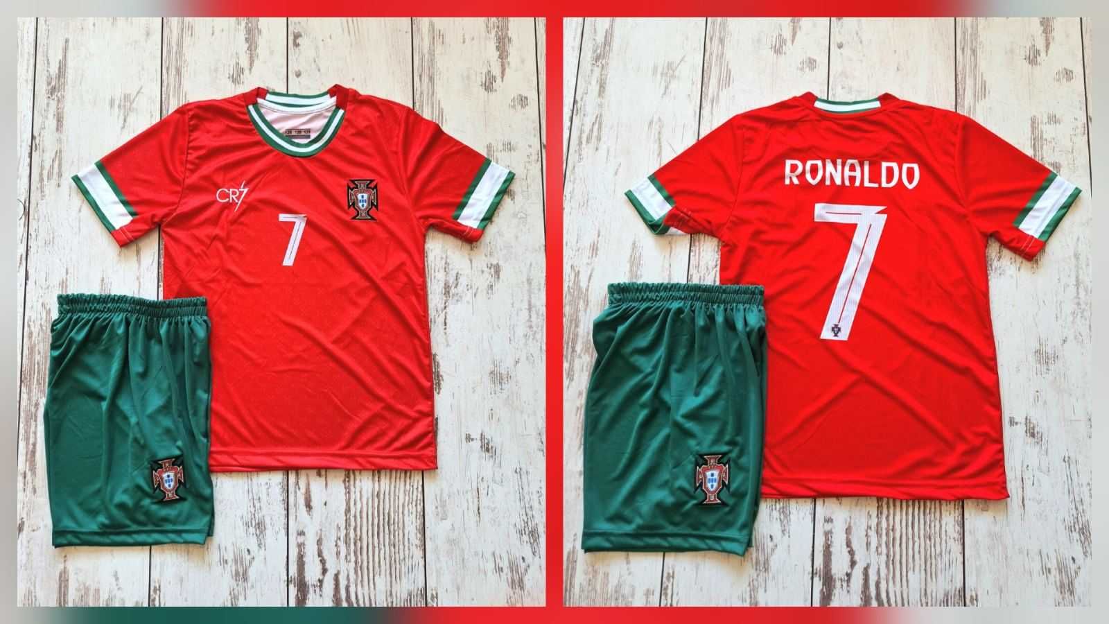 Екип Роналдо Черeн PORTUGAL Новия Екип Ronaldo 7 cr7 Комплект