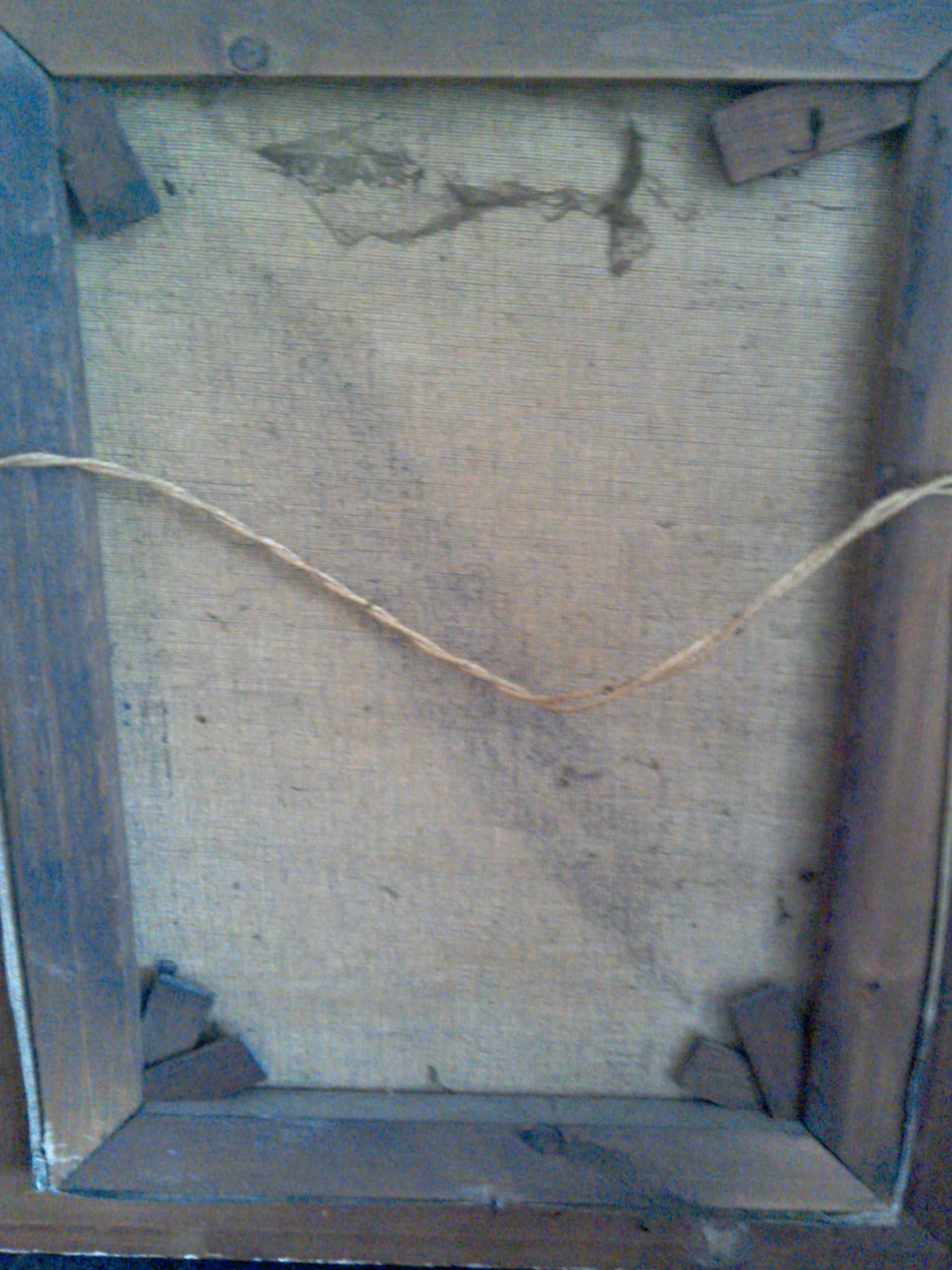Tablou vechi marină, semnat, ramă lemn epocă - ulei/pânză