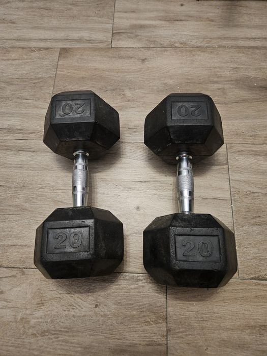 Set 2x20kg Gantere hexagonale profesionale